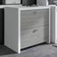 Office by Kathy Ireland Echo 2 Drawer Lateral File Cabinet in Pure White and Modern Gray