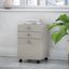 Office by Kathy Ireland Echo 3 Drawer Mobile File Cabinet in Gray Sand