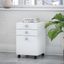 Office by Kathy Ireland Echo 3 Drawer Mobile File Cabinet in Pure White