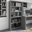Office by Kathy Ireland Echo 5 Shelf Bookcase in Modern Gray