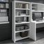 Office by Kathy Ireland Echo 5 Shelf Bookcase in Pure White and Modern Gray