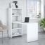 Office by Kathy Ireland Echo 56W Bookcase Desk in Pure White