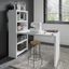 Office by Kathy Ireland Echo 56W Craft Table in Pure White and Modern Gray