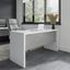 Office by Kathy Ireland Echo 60W Credenza Desk in Pure White and Modern Gray