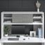 Office by Kathy Ireland Echo 60W Hutch in Pure White and Modern Gray