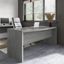 Office By Kathy Ireland Echo 72W Bow Front Desk In Modern Gray