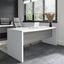 Office By Kathy Ireland Echo 72W Bow Front Desk In Pure White And Modern Gray