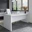 Office By Kathy Ireland Echo 72W Bow Front Desk In Pure White