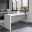 Office By Kathy Ireland Echo 72W Computer Desk In Pure White And Modern Gray