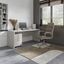Office By Kathy Ireland Echo 72W Computer Desk With 3 Drawer Mobile File Cabinet In Gray Sand