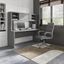 Office By Kathy Ireland Echo 72W Computer Desk With Hutch In Modern Gray