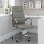 Office by Kathy Ireland Echo High Back Leather Executive Chair in Light Gray