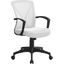 Office Chair In White And Black Base On Castors