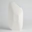 Offset Square Scratch Tall Vase In Matte White