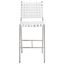Olenna Woven Counter Stool in White and Silver