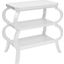 Olive Matte White Lacquer 3 Tier Side Table