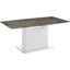 Olivia Dining Table With White Base and Brown Marbled Top