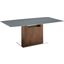 Olivia Dining Table With Walnut Base and Gray Top