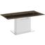 Olivia Dining Table With White Base and Smoked Top