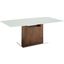 Olivia Dining Table With Walnut Base and White Top
