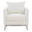 Olivya Club Chair In Ivory And Silver