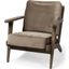 Olympus Ii Brown Velvet Covered Wooden Frame Accent Chair