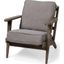Olympus Ii Flint Gray Fabric Covered Wooden Frame Accent Chair