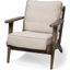 Olympus Vi Beige Fabric Wrapped Wooden Frame Accent Chair