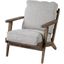 Olympus Vi Frost Grey Fabric Wrapped Wooden Frame Accent Chair