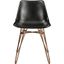 Omni Black Goat Leather Dining Chairs Set of 2