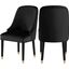 Omni Velvet Dining Chair Set of 2 In Black