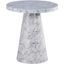 Omni Faux Marble End Table In White
