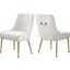Oppland Cream Velvet Dining Chair Set of 2