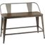 Oregon Industrial Counter Bench In Antique Metal And Espresso Wood-Pressed Grain Bamboo