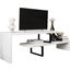Orford TV Stand with MDF Shelves and Iron Legs In White