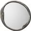 Organic Metal Round Mirror In Antique Grey