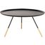 Orson Gold/Black Coffee Table with Metal Gold Cap