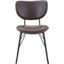 Owen Contemporary Modern Faux Leather Split-Back Upholstered Dining Chair Set of 2 In Dark Brown
