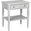 Oxford 1-Drawer Side Table In White Wash