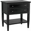 Oxford 2-Drawer Side Table In Hand Rubbed Black