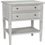 Oxford 2-Drawer Side Table In White Wash