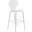 Oyster Acrylic Barstool with Chrome Steel Frame In Clear