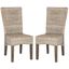 Ozias White Wash 19 Inch Wicker Dining Chair Set of 2