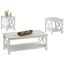 Seascape I Textured White 3 Piece Occasional Table Set