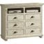 Willow Distressed White Media Chest