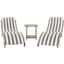 Pacifica Teak Brown, Grey and White 3-Piece Lounge Set