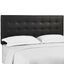Paisley Black Tufted Full / Queen Upholstered Faux Leather Headboard