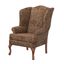 Paisley Wing Back Chair In Coco