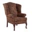 Paisley Wing Back Chair In Cranberry