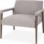 Palisades Gray Fabric With Brown Wood Frame Accent Chair
